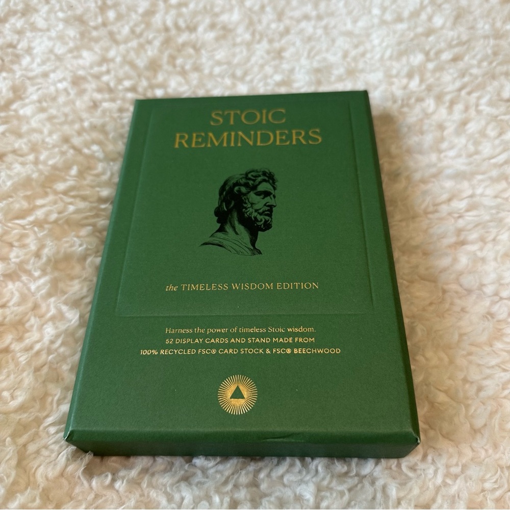 Intelligent Change Green Stoic Reminders Card Set with Stand